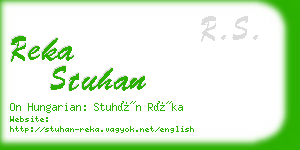 reka stuhan business card